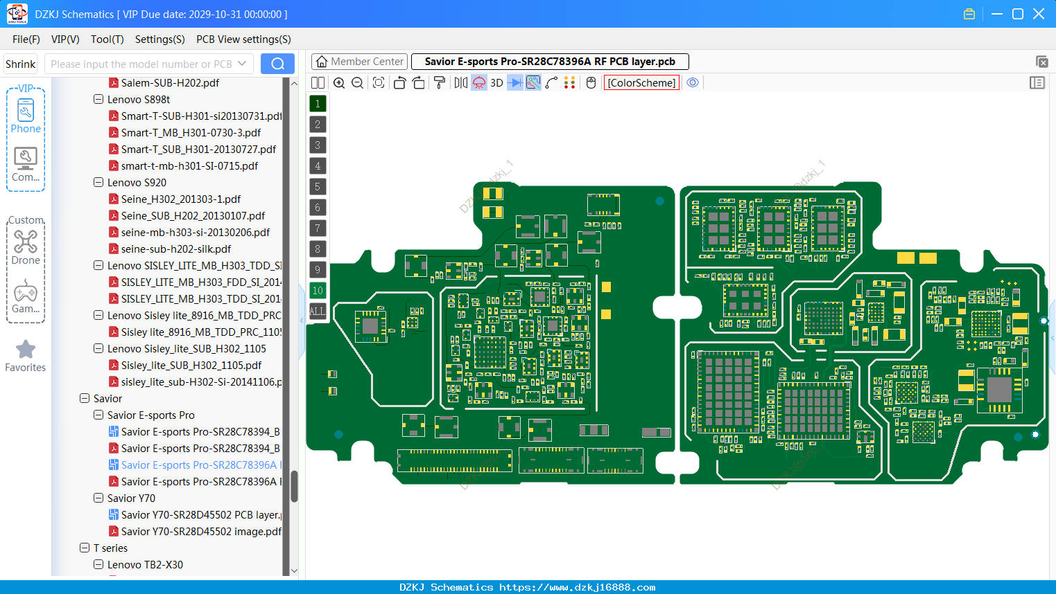 Lenovo Savior E-sports Pro-SR28C78396A RF PCB Layer